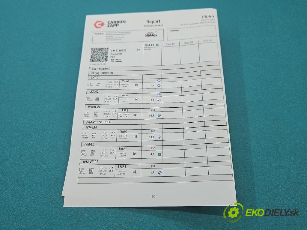 Jeep Grand Cherokee WK2 IV 2010-2021 3.0 CRD 250 HP automatic 184 kW 2987 cm3 5- vstrek 0445110523 (Vstrekovač paliva)