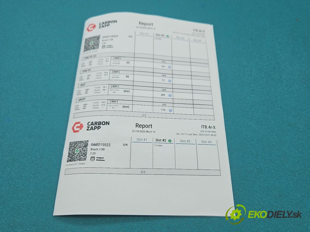 Jeep Grand Cherokee WK2 IV 2010-2021 3.0 CRD 250 HP automatic 184 kW 2987 cm3 5- vstrek 0445110523 (Vstrekovač paliva)