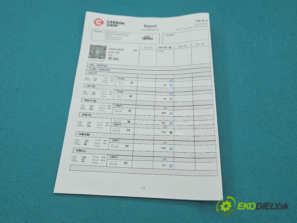 Jeep Grand Cherokee WK2 IV 2010-2021 3.0 CRD 250 HP automatic 184 kW 2987 cm3 5- vstrek 0445110523 (Vstrekovač paliva)