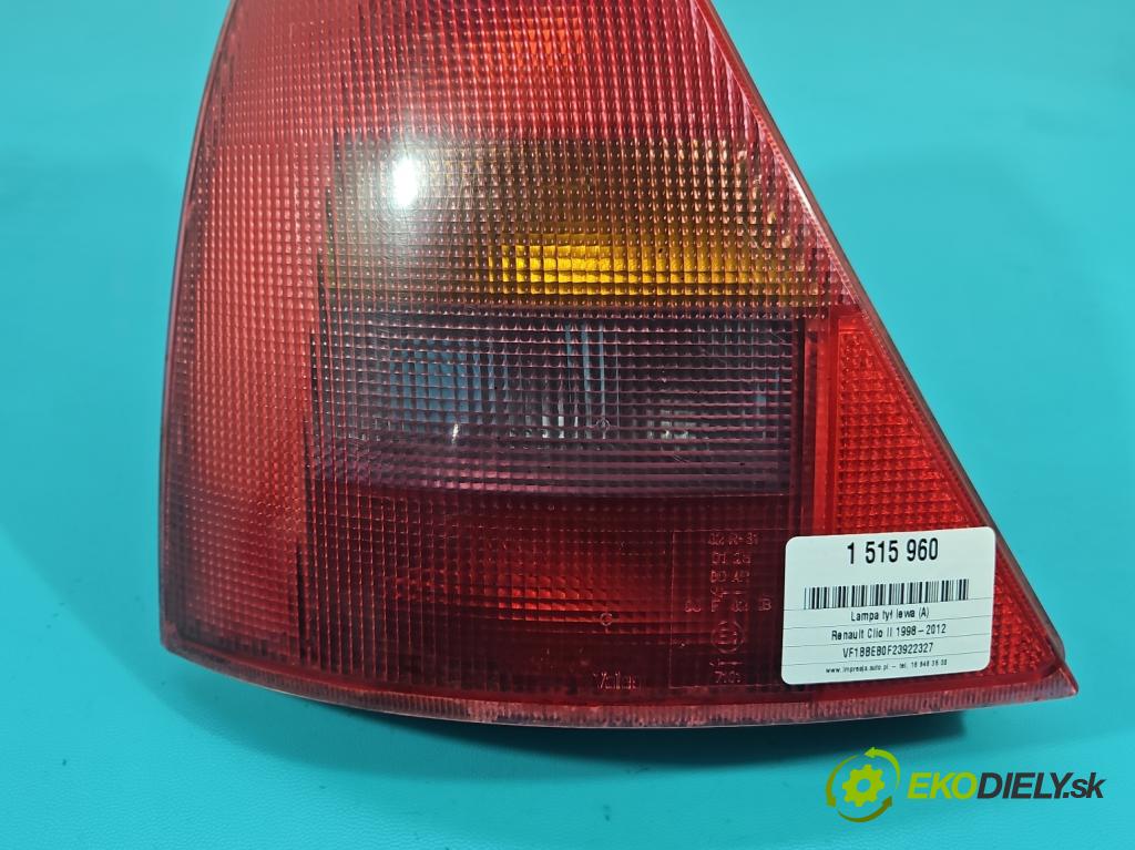 Renault Clio II 1998-2012 1.4 8V 75 HP manual 55 kW 1390 cm3 5- svetlo / reflektor zadné ľavé 7700410515V (Kľučka dverí ostatné)