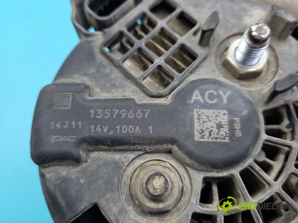 Opel Astra IV 2009-2015 1.6 16v 116 HP manual 85 kW 1598 cm3 5- Alternator 13579667 (Alternátor)