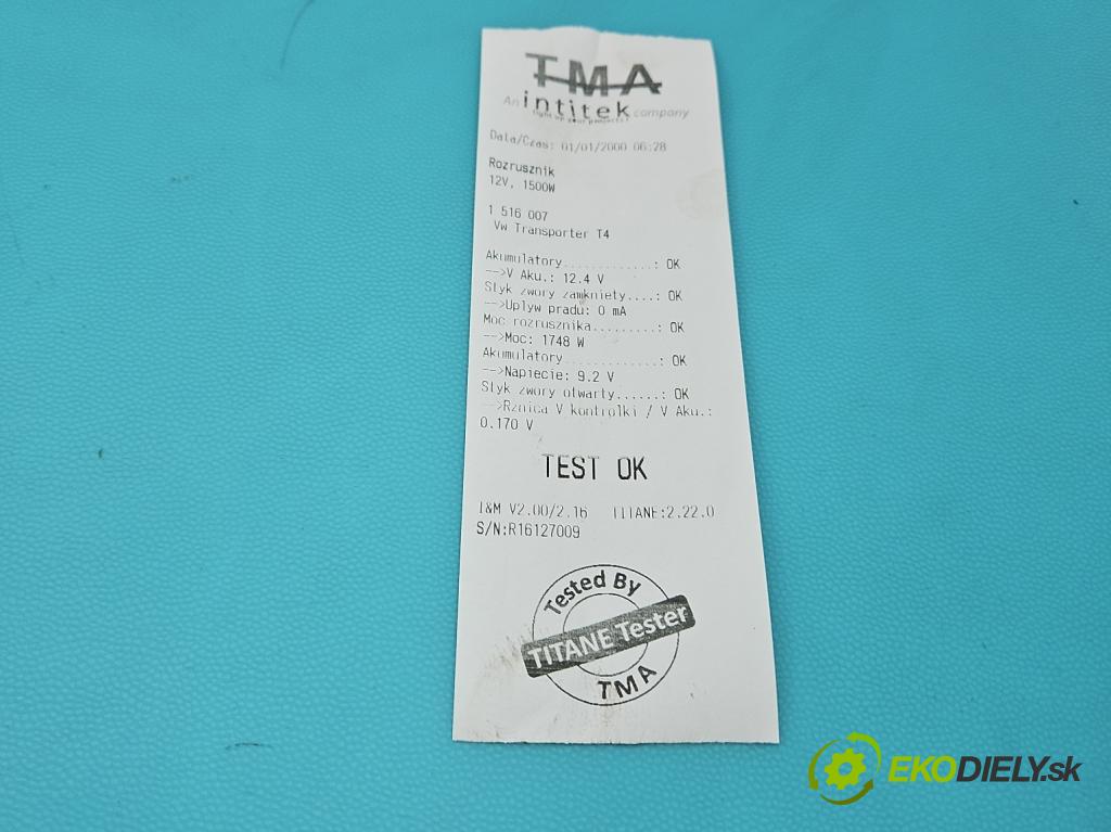 Vw Transporter T4 1990-2003 2.4d 77 hp manual 57 kW 2398 cm3 5- startér:  (Startér)