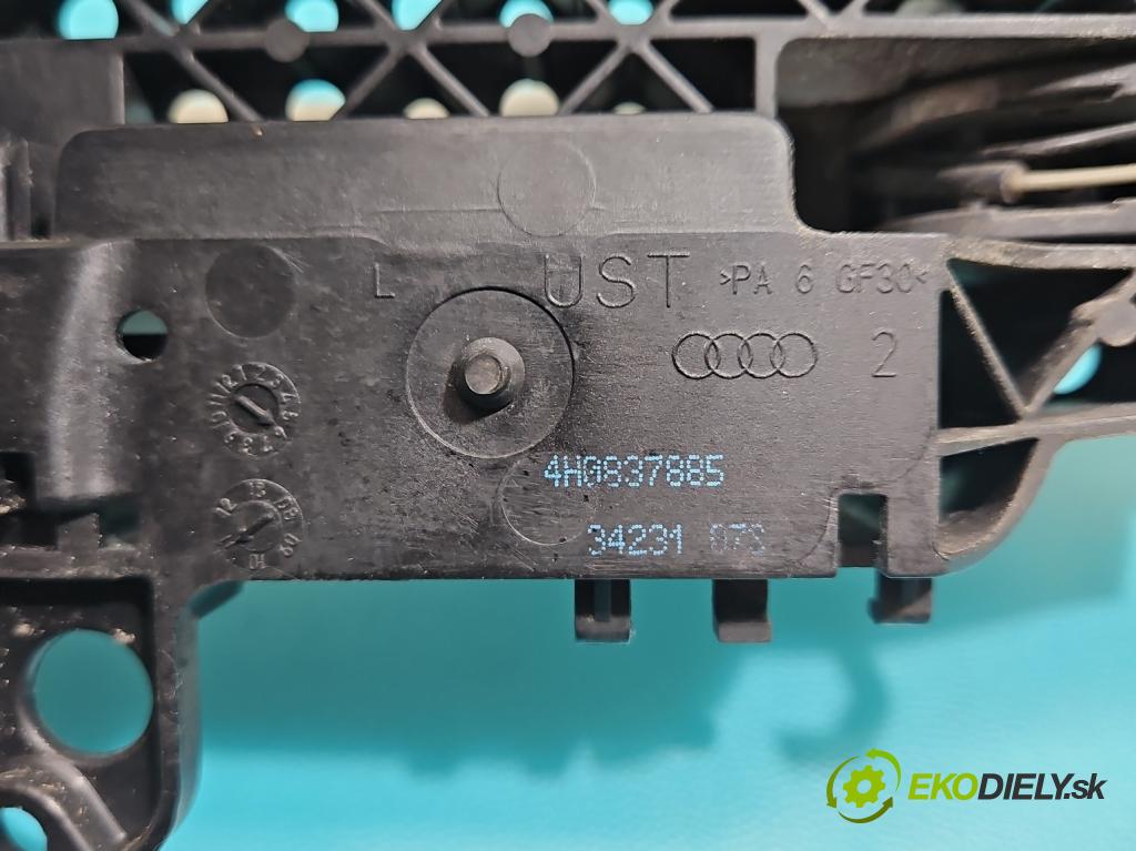 Audi A6 C7 2011-2018 3.0 tfsi: quattro 310HP automatic 228 kW 2995 cm3 4- rukoväť zadné ľavé mimo: 4H0837885 (Kľučka dverí ostatné)