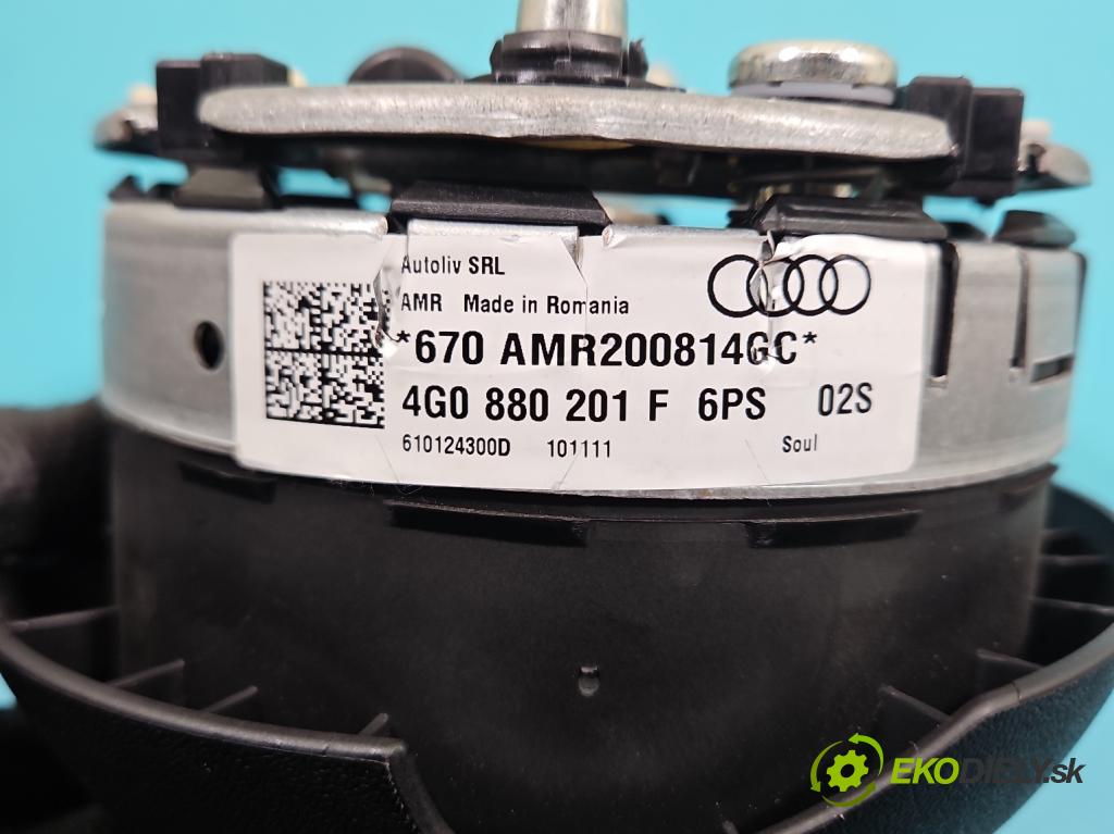 Audi A6 C7 2011-2018 3.0 tfsi: quattro 310 hp automatic 228 kW 2995 cm3 4- Polštář: vzduch: Řidič: 4G0880201F (Airbag)