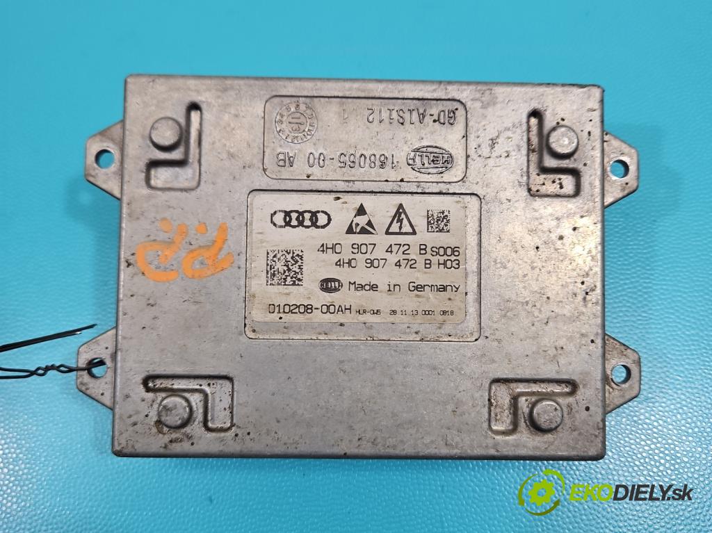 Audi A6 C7 2011-2018 3.0 tfsi: quattro 310HP automatic 228 kW 2995 cm3 4- střídač: xenon 4H0907472B (Riadiaca jednotka xenónu)