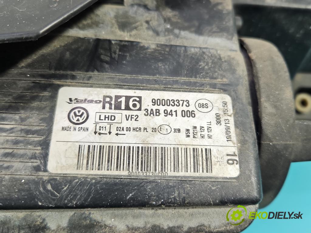 Vw Passat B7 2010-2014 2.0 tdi 170 HP automatic 125 kW 1968 cm3 5- Reflektor: pravý 3AB941006 (Svetlo predné pravé)