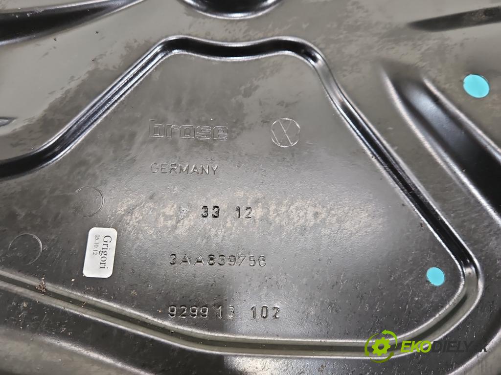 Vw Passat B7 2010-2014 2.0 tdi 170 HP automatic 125 kW 1968 cm3 5- mechanizmus okna zadné pravý 3AA839756