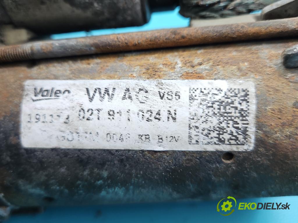 Vw Polo V 6R 2009-2017 1.4 16V 86 hp manual 63 kW 1390 cm3 5- startér: 02T911024N (Startér)