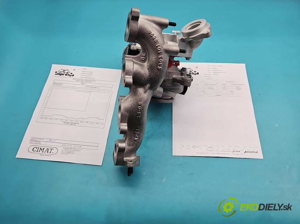 Vw Passat CC 2008-2016 2.0 TDI 140 hp manual 103 kW 1999 cm3 4- Turbodmychadlo repasováno BV43B-0139