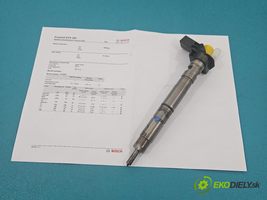 Vw Passat CC 2008-2016 2.0 TDI 140 hp manual 103 kW 1999 cm3 4- vstřikovač 0445116030 (Vstřikovač paliva)