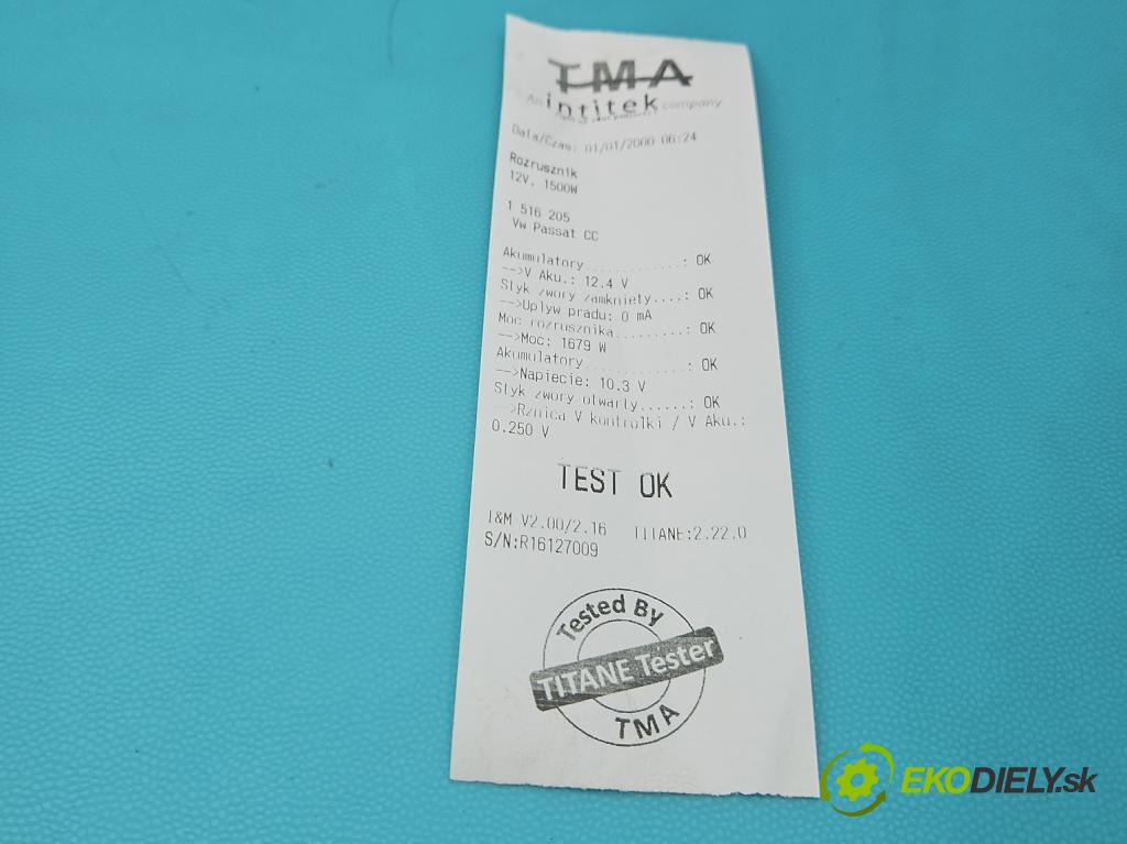 Vw Passat CC 2008-2016 2.0 TDI 140 hp manual 103 kW 1999 cm3 4- startér: 02M911024A (Startér)