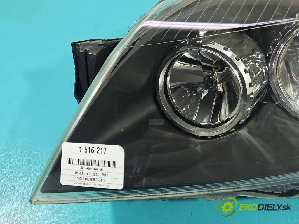 Opel Astra III 2004-2014 1.3 cdti 90 HP manual 66 kW 1248 cm3 5- Reflektor: ľavý  (Kľučka dverí ostatné)