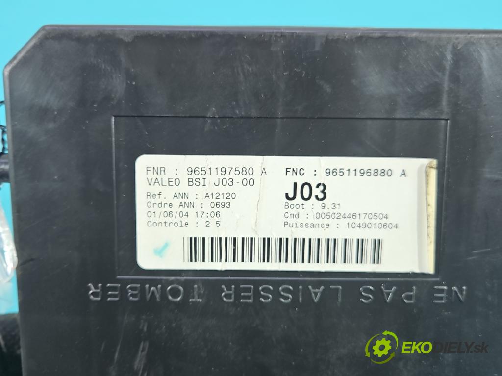 Peugeot 307 2.0 HDI 136 HP manual 100 kW 1997 cm3 5- riadiaca jednotka komfortu 9651197580A