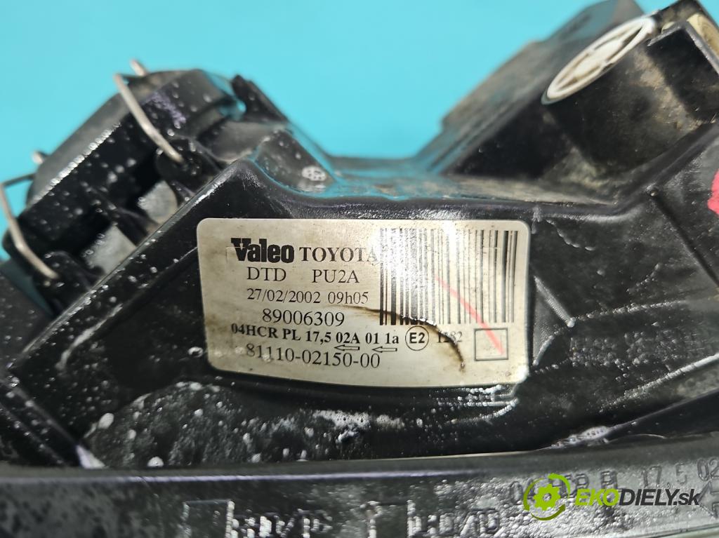 Toyota Corolla E12 2001-2009 2.0 D4D 90 HP manual 66 kW 1995 cm3 5- Reflektor: pravý 89006309 (Svetlo predné pravé)