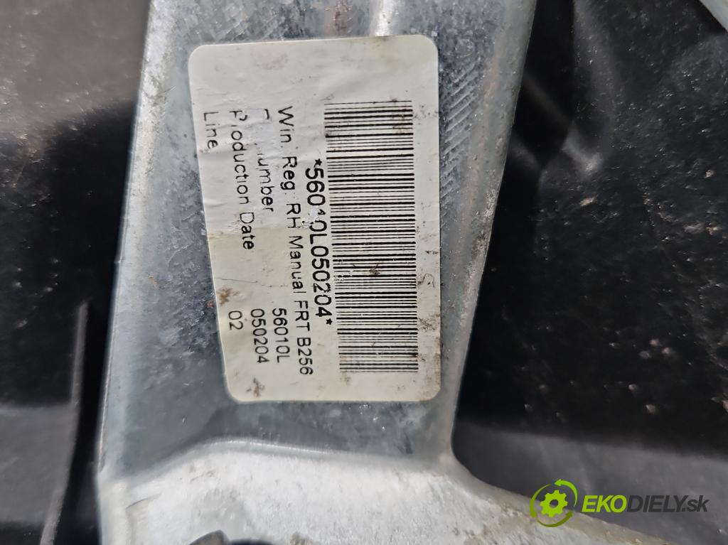 Ford Fiesta Mk6 2002-2008 1.3 8V 69KM manual 51 kW 1299 cm3 5- mechanizmus okna predné pravý 2S61-A045H16-A