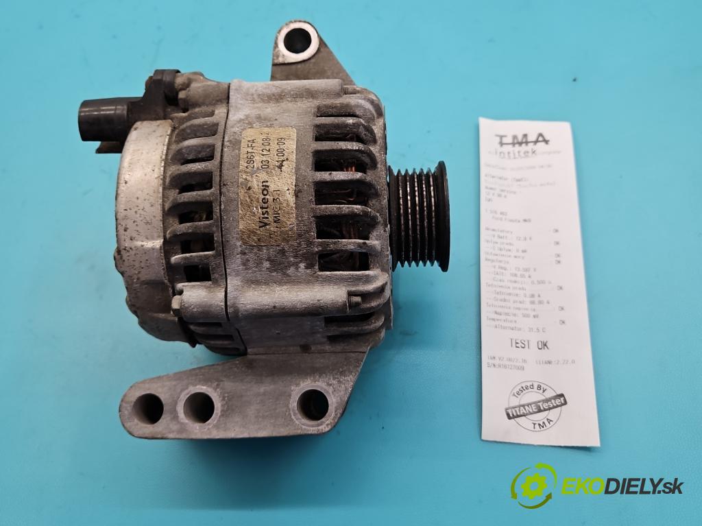 Ford Fiesta Mk6 2002-2008 1.3 8V 69KM manual 51 kW 1299 cm3 5- Alternator 2S6T-FA (Alternátor)