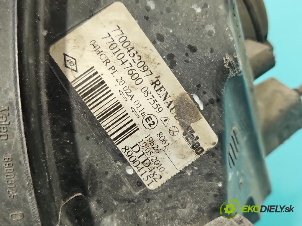 Renault Scenic I 1996-2003 1.6 16V 107 HP manual 79 kW 1598 cm3 5- světlo pravý 7700432097 (Pravé přední světlo)