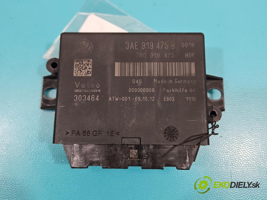 Vw Passat B7 2010-2014 2.0 tdi 170 HP automatic 125 kW 1968 cm3 5- riadiaca jednotka parkovaní: 3AE919475B