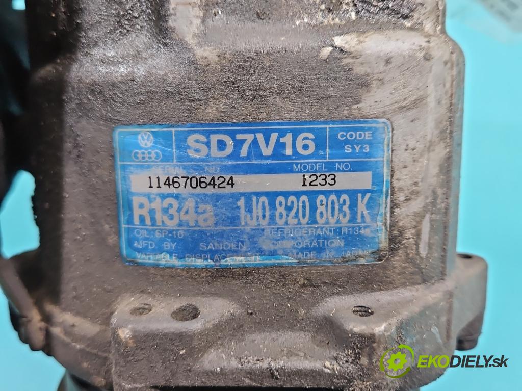 Seat Leon I 1999-2005 1.6 16v 105 hp manual 77 kW 1598 cm3 5- Kompresor: klíma 1J0820803K (Kompresor klimatizace)