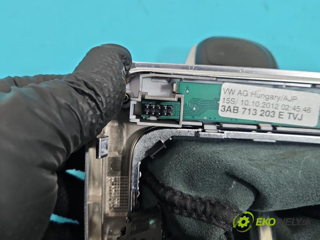 Vw Passat B7 2010-2014 2.0 tdi 170 HP automatic 125 kW 1968 cm3 5- Páka: Změny: stupeň,rýchlosť 3AB713203E (Rýchlostná páka (kulisa))