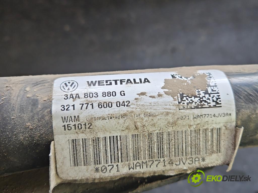 Vw Passat B7 2010-2014 2.0 tdi 170 hp automatic 125 kW 1968 cm3 5- oko tažné 3AA803880G (Tažné zařízení)