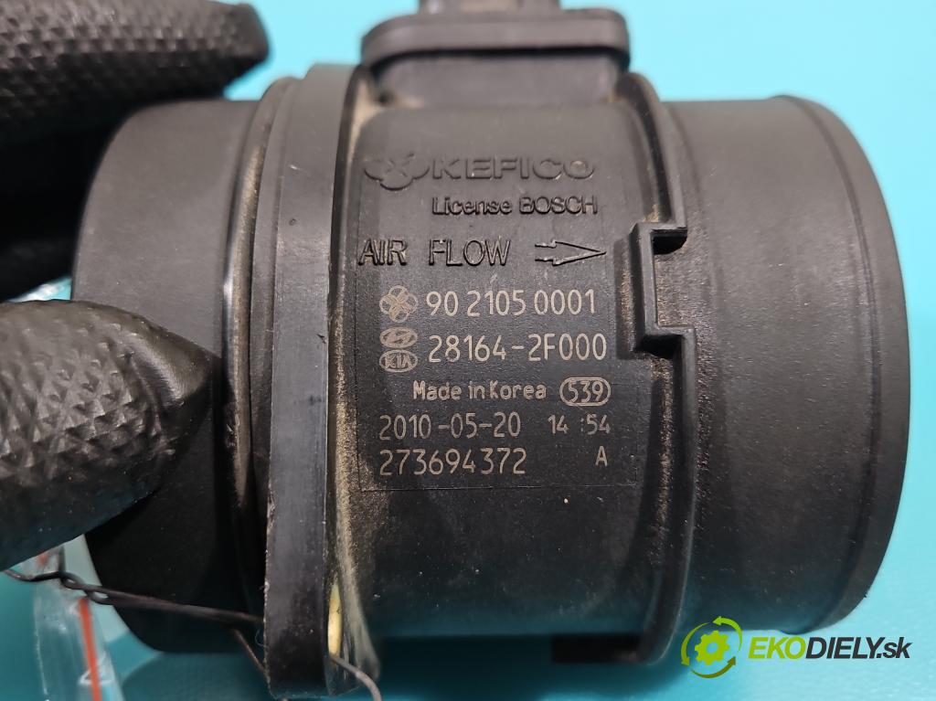 Hyundai Ix35 2.0 crdi 4wd 136 HP manual 100 kW 1995 cm3 5- průtokoměr: 28164-2F000 (Váha vzduchu)