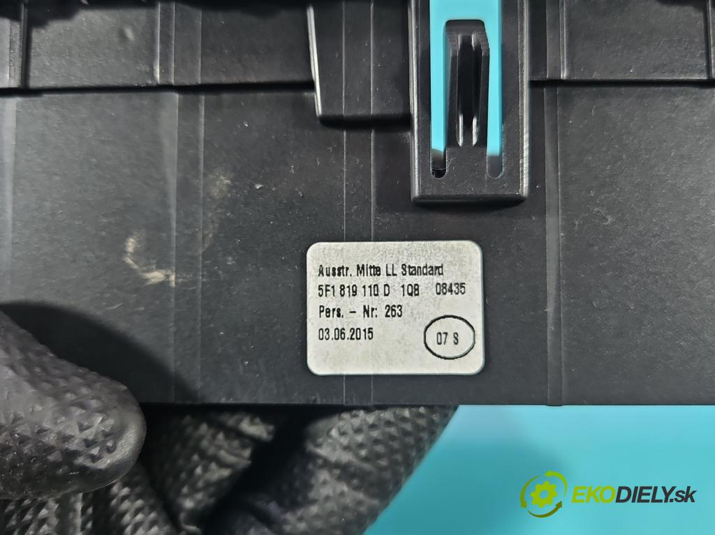 Seat Leon III 2012-2020 2.0 tdi 150 hp automatic 110 kW 1968 cm3 5- Mřížka: topení medián: 5F1819110D (Mřížka topení)