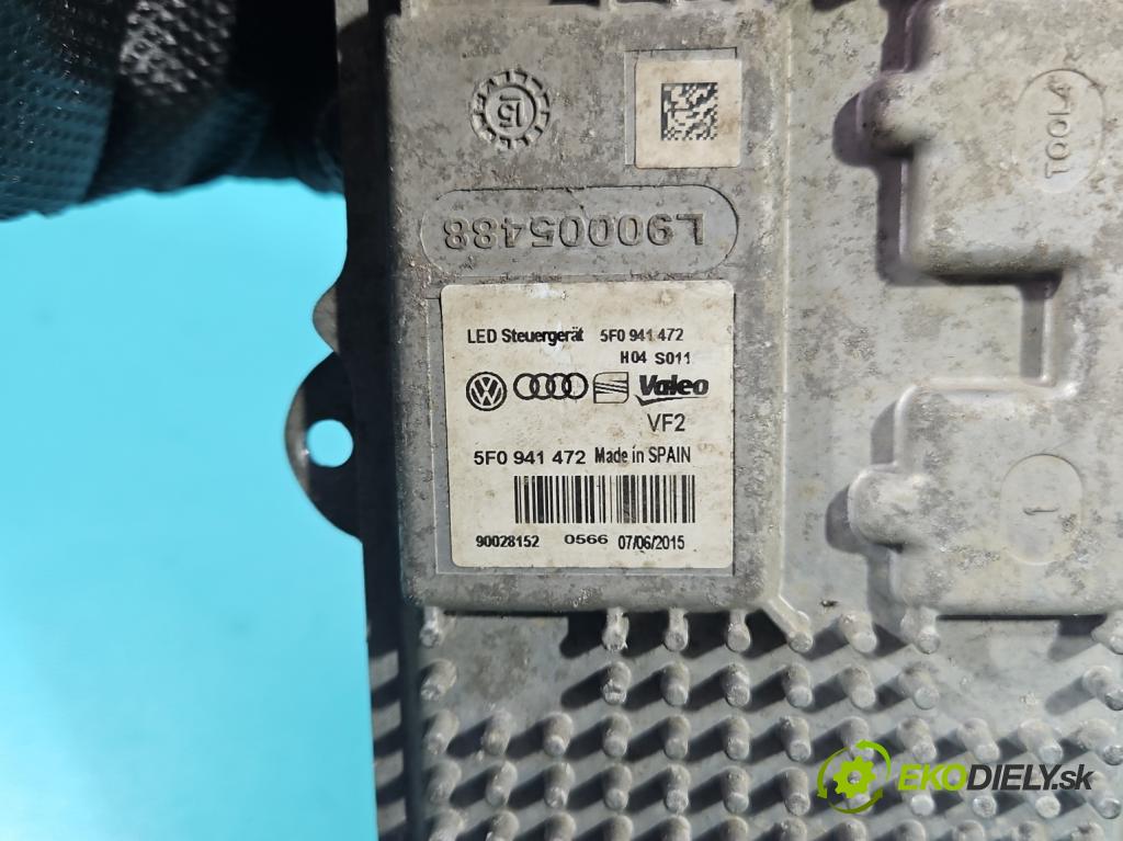 Seat Leon III 2012-2020 2.0 tdi 150 HP automatic 110 kW 1968 cm3 5- střídač: xenon 5F0941472 (Riadiaca jednotka xenónu)