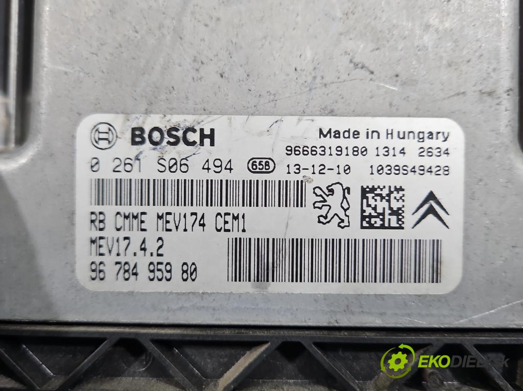 Citroen C3 Picasso 2008-2017 1.6 16v 120 HP manual 88 kW 1598 cm3 5- riadiaca jednotka motora 0261S06494