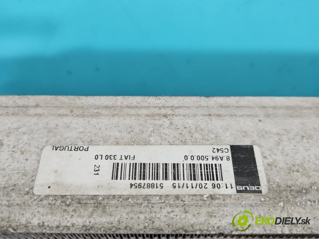 Fiat Tipo II 2015- 1.6 jtd (55260384) 120 hp manual 88 kW 1598 cm3 5- Intercooler 51887954 (Intercooler (chladič stlačeného vzduchu))