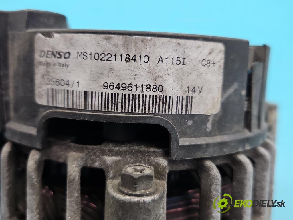 Citroen C4 I 2004-2011 1.6 16v 109 HP manual 80 kW 1587 cm3 5- Alternator 9649611880 (Alternátor)