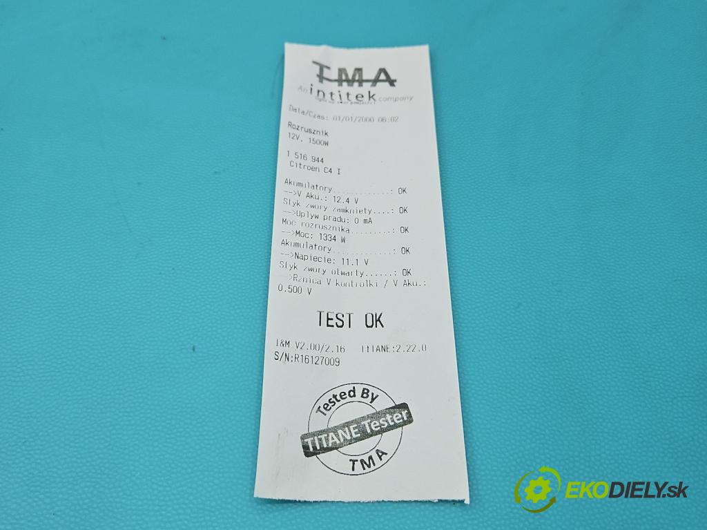 Citroen C4 I 2004-2011 1.6 16v 109 hp manual 80 kW 1587 cm3 5- startér: 9648644680 (Startér)