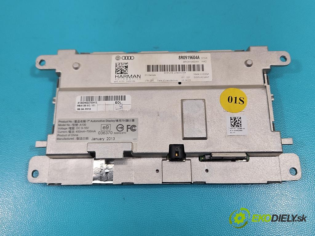 Audi Q5 2008-2016 3.0 tfsi: 272 HP automatic 200 kW 2995 cm3 5- Zobrazit: 8R0919604A (Prístrojová doska)