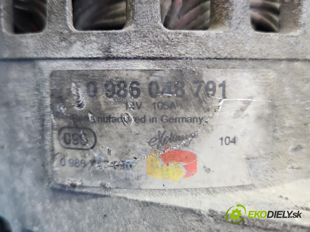 Opel Zafira B 2005-2014 1.9 cdti 101 HP manual 74 kW 1910 cm3 5- Alternator 0986048791 (Alternátor)