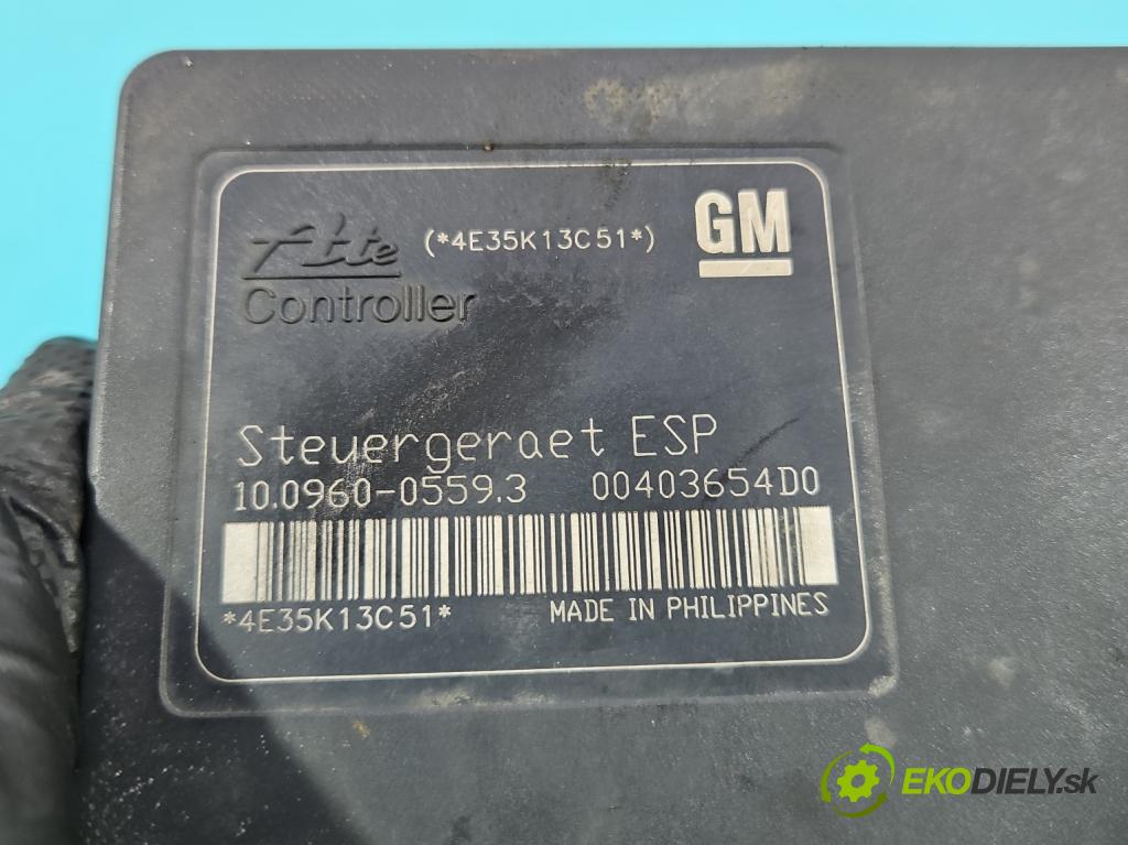 Opel Zafira B 2005-2014 1.9 cdti 101 HP manual 74 kW 1910 cm3 5- čerpadlo abs 13234911 (Pumpa ABS)