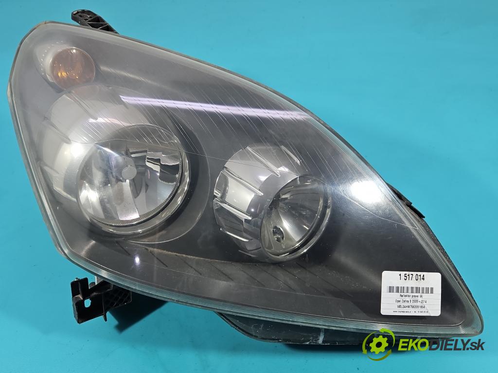 Opel Zafira B 2005-2014 1.9 cdti 101 HP manual 74 kW 1910 cm3 5- Reflektor: pravý  (Svetlo predné pravé)