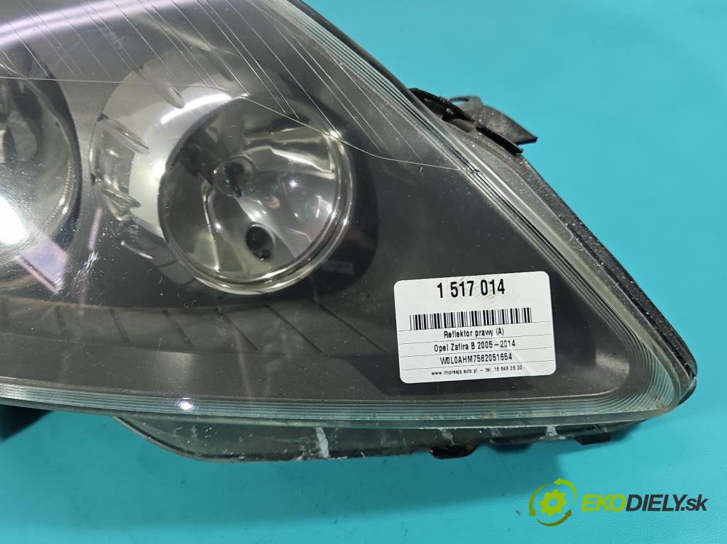 Opel Zafira B 2005-2014 1.9 cdti 101 HP manual 74 kW 1910 cm3 5- Reflektor: pravý  (Svetlo predné pravé)