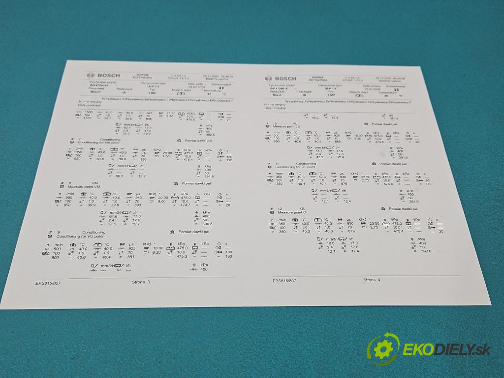 Vw Golf IV 1997-2003 1.9 tdi 101 HP manual 74 kW 1896 cm3 5- vstrekovacie čerpadlo 0414720015 (Vstrekovač paliva)