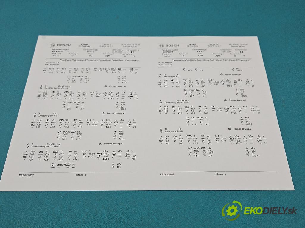 Vw Golf IV 1997-2003 1.9 tdi 101 HP manual 74 kW 1896 cm3 5- vstrekovacie čerpadlo 0414720015 (Vstrekovač paliva)