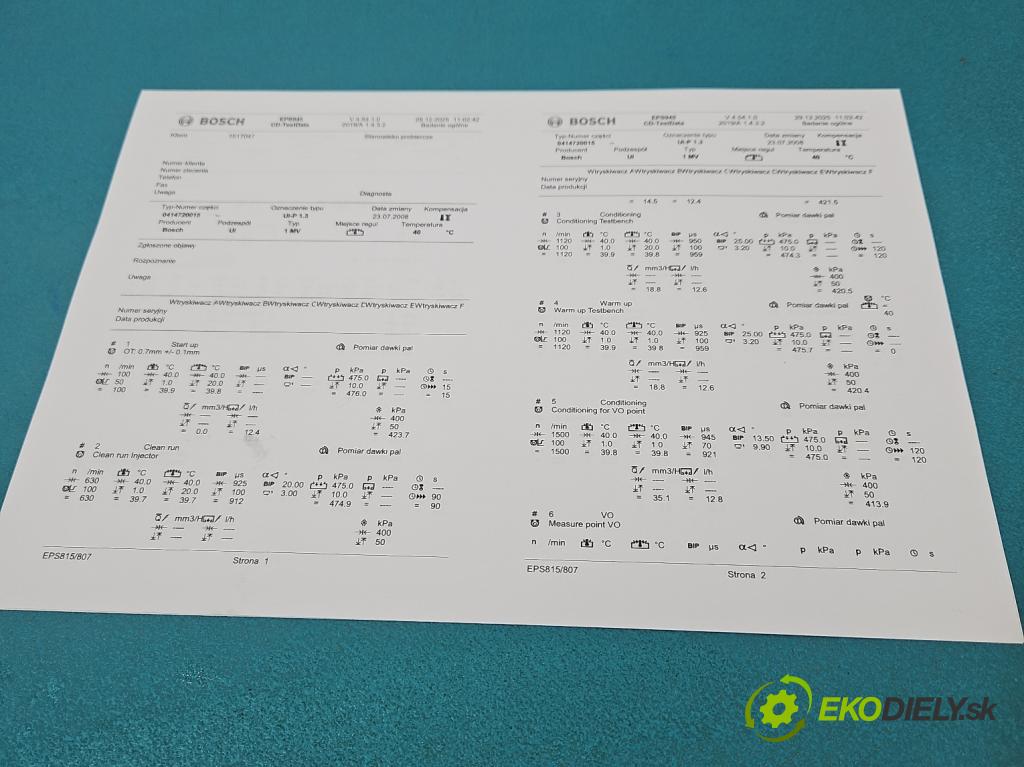 Vw Golf IV 1997-2003 1.9 tdi 101 HP manual 74 kW 1896 cm3 5- vstrekovacie čerpadlo 0414720015 (Vstrekovač paliva)