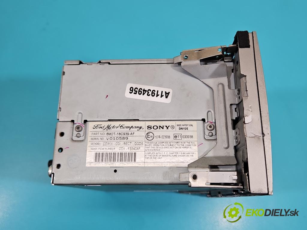 Ford Galaxy Mk2 2006-2015 2.0 TDCI DW 140 HP manual 103 kW 1999 cm3 5- Radio originál 6M2T-18C939-AF