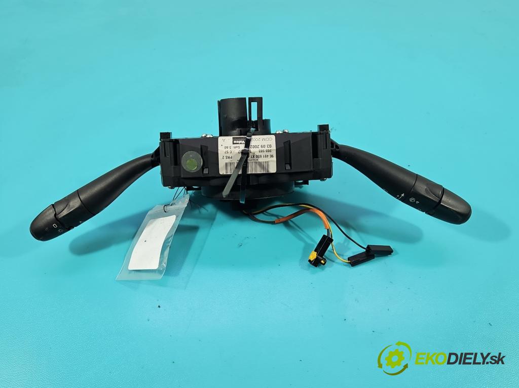 Citroen C3 I 2002-2009 1.1 8v 60 HP manual 44,1 kW 1124 cm3 5- prepínač komplex: 96491650XT (Prepínacie páčky pod volantom)