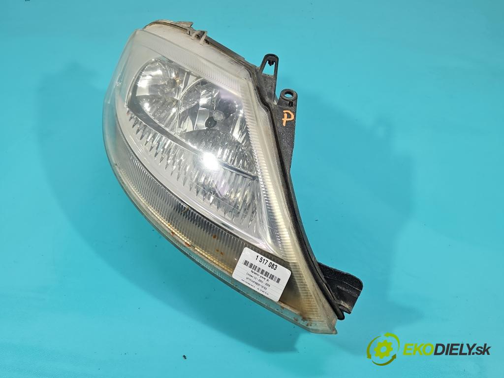 Citroen C3 I 2002-2009 1.1 8v 60 HP manual 44.1 kW 1124 cm3 5- Reflektor: pravý 9647214180 (Svetlo predné pravé)