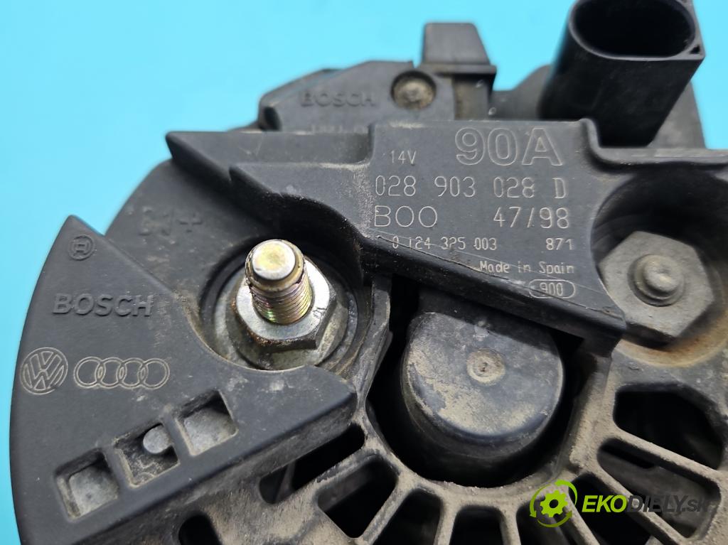 Vw Golf IV 1997-2003 2.0b 116 HP manual 85 kW 1984 cm3 5- Alternator 028903028D (Alternátor)