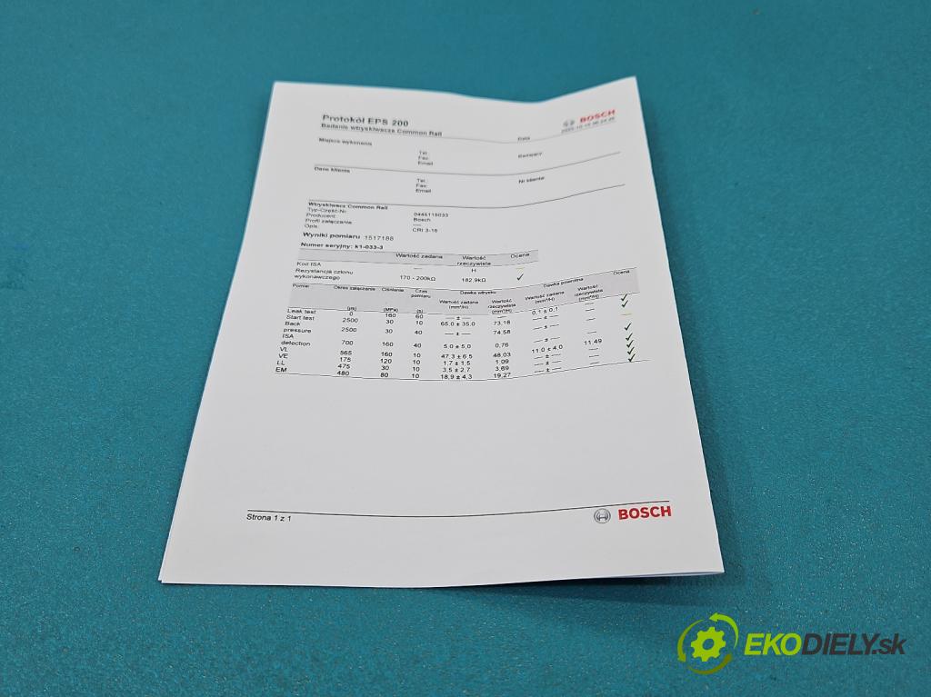 Mercedes Vito W639 2003-2014 2.2 cdi 109 HP manual 80 kW 2148 cm3 5- vstrek 0445115033 (Vstrekovač paliva)