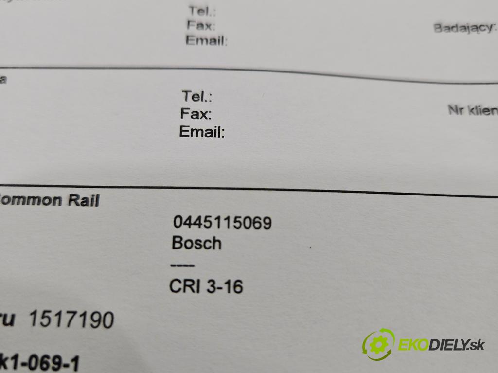 Mercedes Vito W639 2003-2014 2.2 cdi 116 hp manual 85 kW 2148 cm3 5- vstřikovač 0445115069 (Vstřikovač paliva)