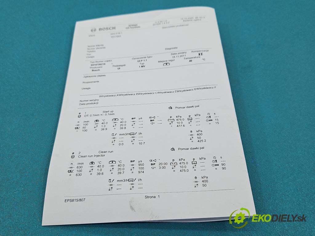 Vw Passat B5 1995-2005 1.9 tdi 131 hp manual 96 kW 1896 cm3 5- vstřikovací čerpadlo 0414720216 (Vstřikovač paliva)