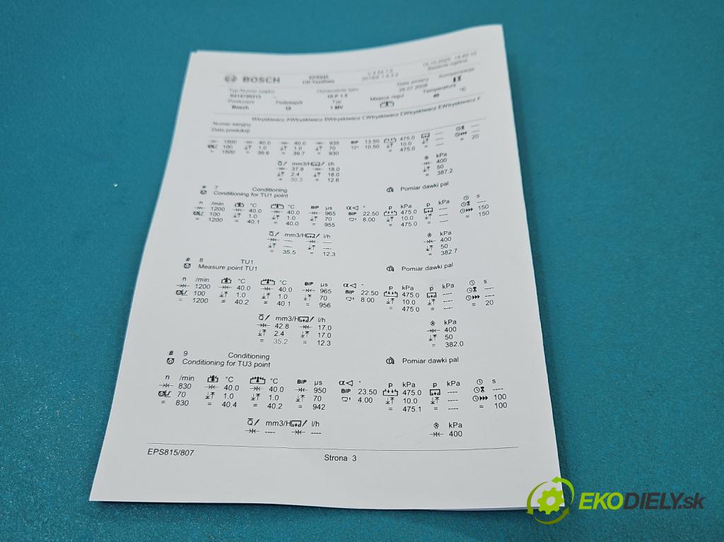 Vw Transporter T5 2003-2015 1.9 tdi 84KM manual 62 kW 1896 cm3 5- vstrekovacie čerpadlo 0414720313 (Vstrekovač paliva)