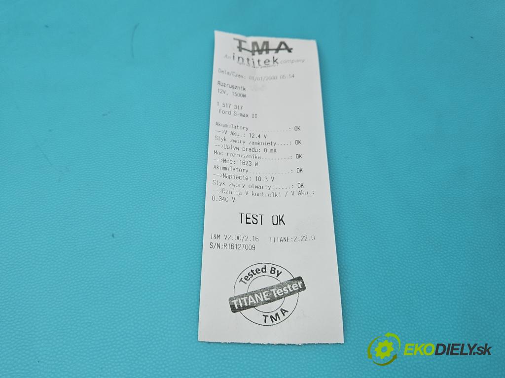 Ford S-max II 2015-2023 2.0 tdci 150 hp manual 110.3 kW 1997 cm3 5- startér: DS7T-11000-LE (Startér)