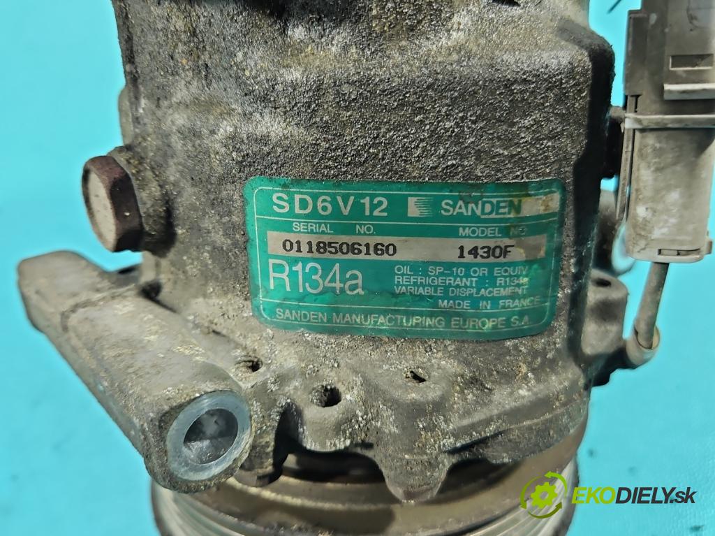 Peugeot 307 1.6 16v 109 hp manual 80 kW 1587 cm3 5- Kompresor: klíma 0118506160 (Kompresor klimatizace)